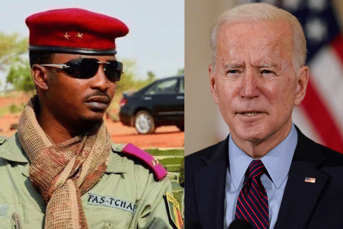 Joe Biden, 46áµ‰ président des États-Unis et Mahamat Idriss Déby. Après la mort de son père Idriss Déby, en avril 2021, il devient président du Conseil militaire de transition et président de la république du Tchad.