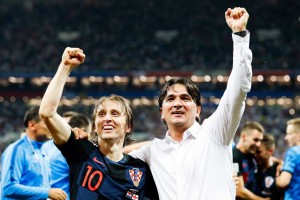 Le sélectionneur de la Croatie Zltako Dalic et Luka Modric