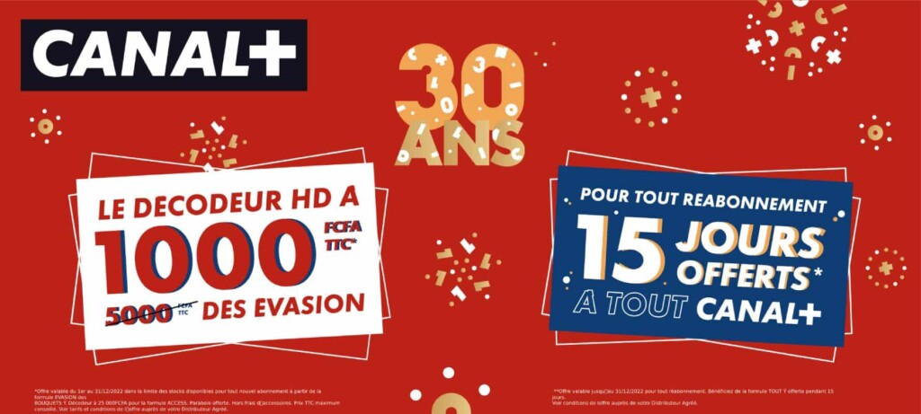 Pour ses 30 ans, Canal+ offre ses décodeurs à 1 000F