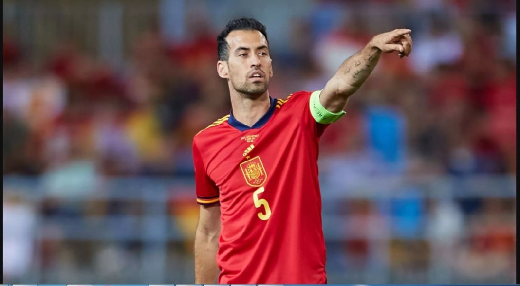 Sergio Busquets sous le maillot de la sélection espagnole