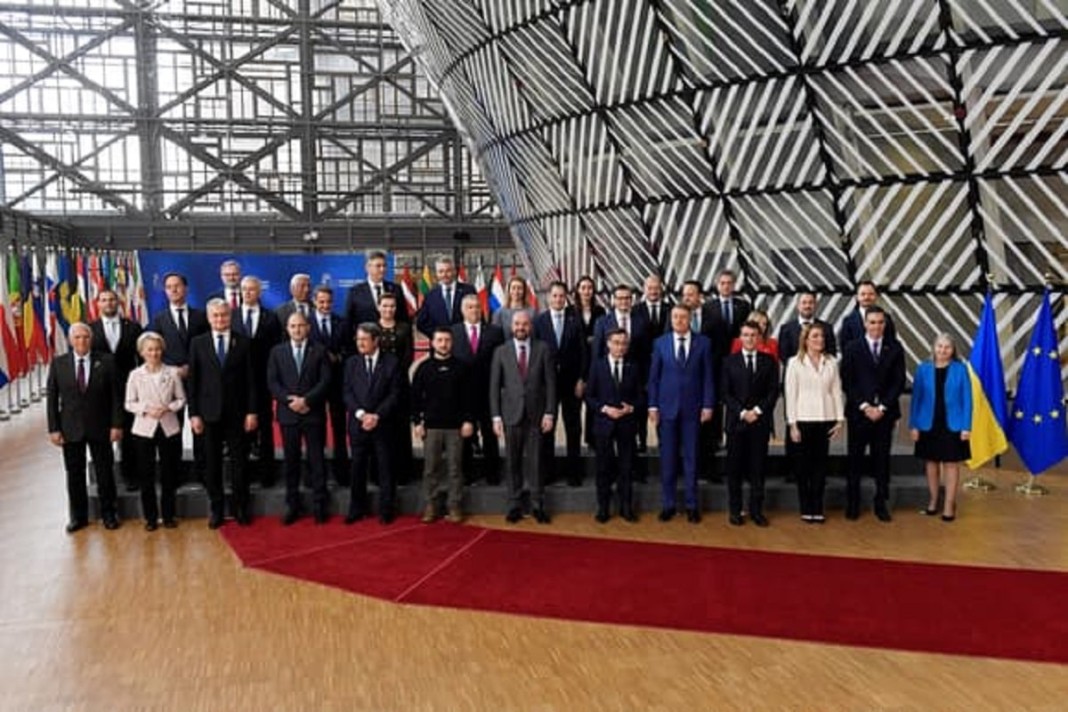 Les dirigeants européens autour de Zelensky Ã  Bruxelles le jeudi 9 février 2023
