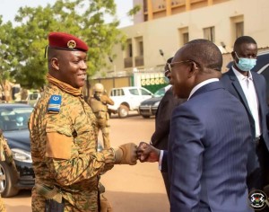 Patrice Talon accueilli par Ibrahim Traoré