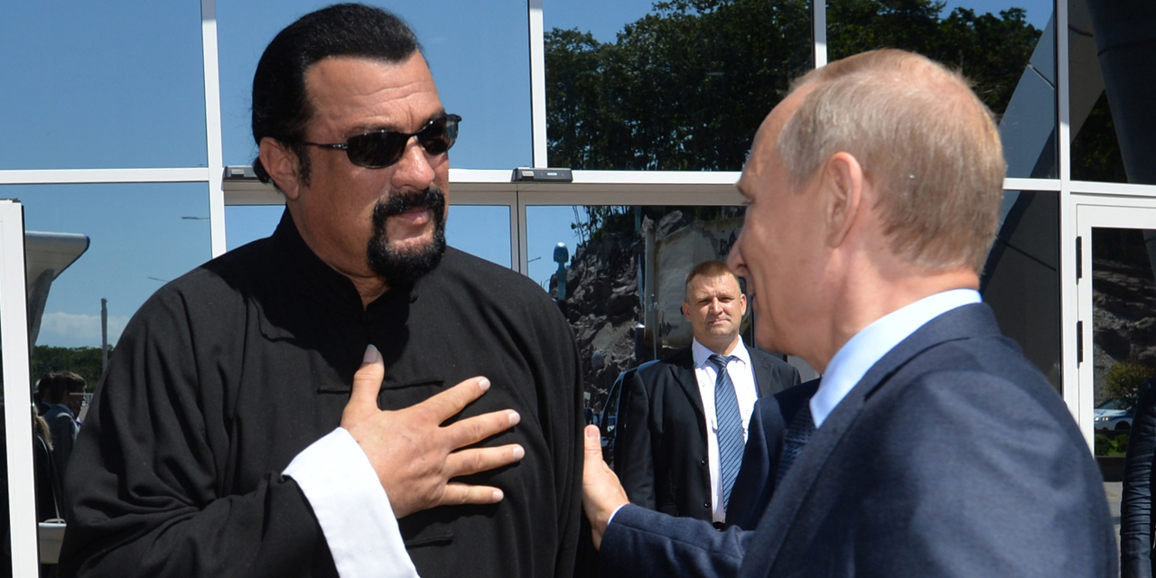 Vladimir Poutine et l’acteur américain Steven Seagal,