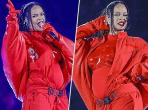 Rihanna enceinte de son deuxième enfant @ Superbowl Public