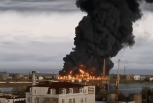 Guerre en Ukraine: Immense incendie dans un dépôt pétrolier russe après une attaque de drone