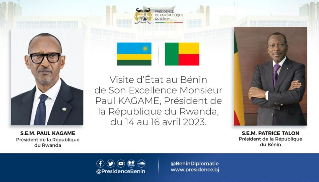 Paul Kagamé en visite de travail au Bénin