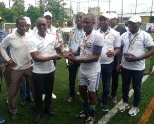 la CAA remporte la deuxieme édition du tournoi interbancaire de football au Bénin