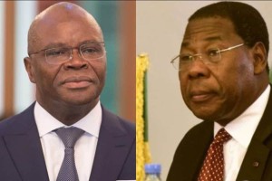 Aurélien Agbénonci et l'ancien président Boni Yayi