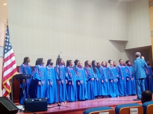 La chorale Morgan State University Choir sur scène Ã  Cotonou