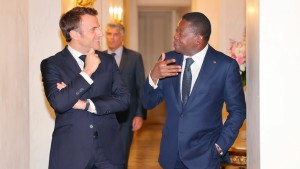 Emmanuel Macron et Faure Gnassingbé mercredi 10 mai 2023 Ã  Paris © Emmanuel Pita/republicoftogo.com