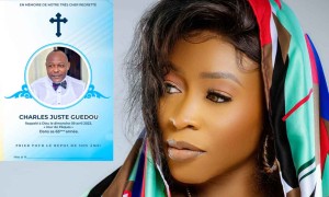 La chanteuse Sessimè et son père , Charles Juste Guédou