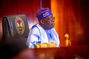 Bola Ahmed Tinubu, président de la République fédérale du Nigeria