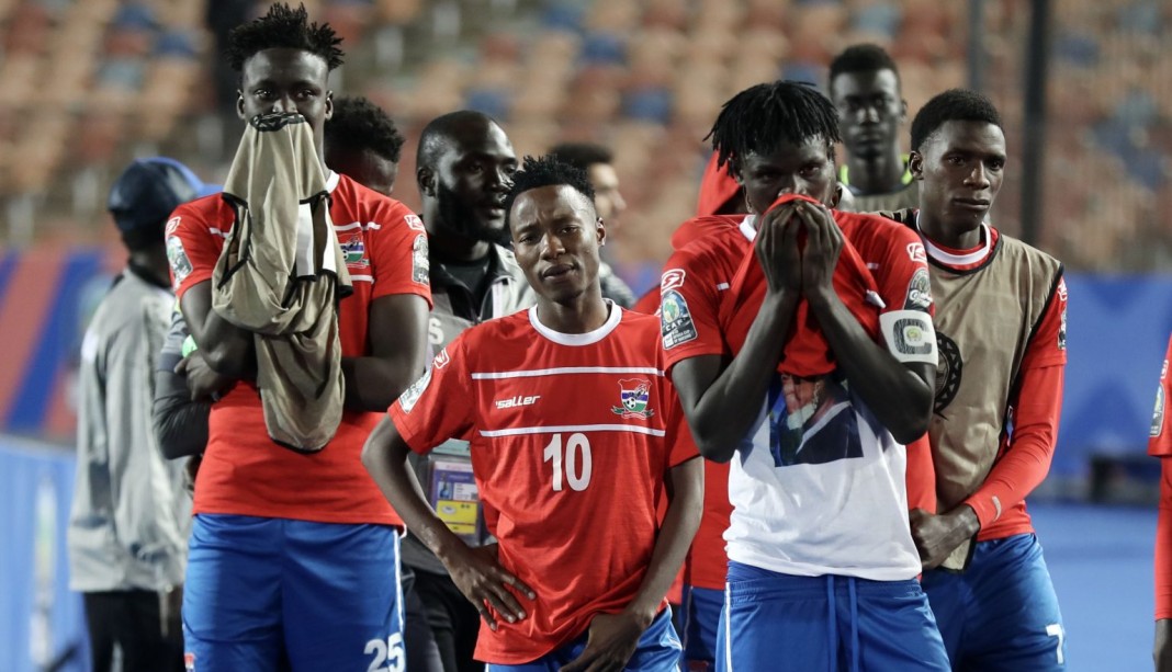 Des joueurs de l'équipe U20 de la Gambie