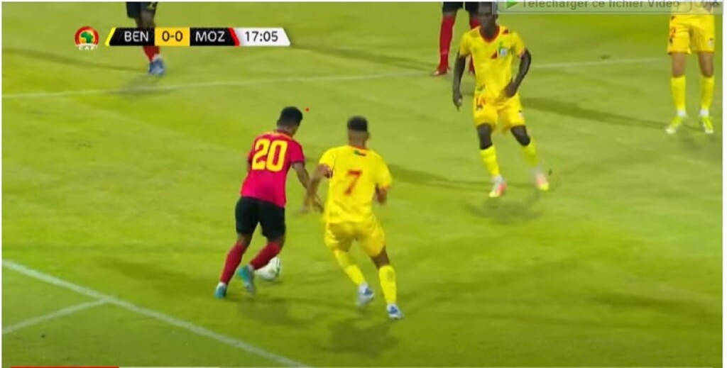 Geny Catamo lors du match Bénin-Mozambique