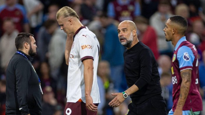 Pep Guardiola et Erling Haaland