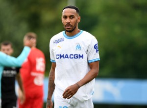 L'attaquant de l'OM Pierre Emerick Aubameyang