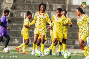 Les Amazones du Bénin lors d'une séance d'entrainement