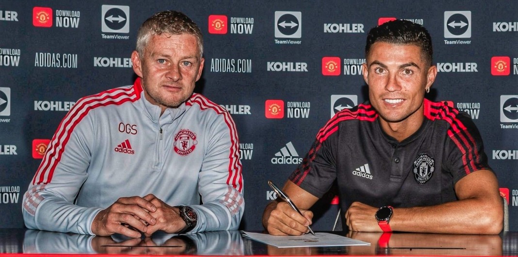 Ole Gunnar Solskjaer et Cristiano Ronaldo
