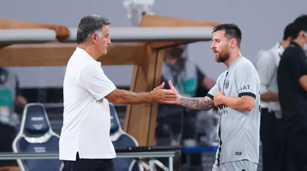 Christophe Galtier et Lionel Messi