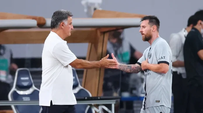 Christophe Galtier et Lionel Messi