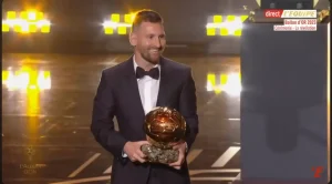 Lionel Messi , Ballon d'or 2023 @ Capture d'écran L'Equipe Youtube