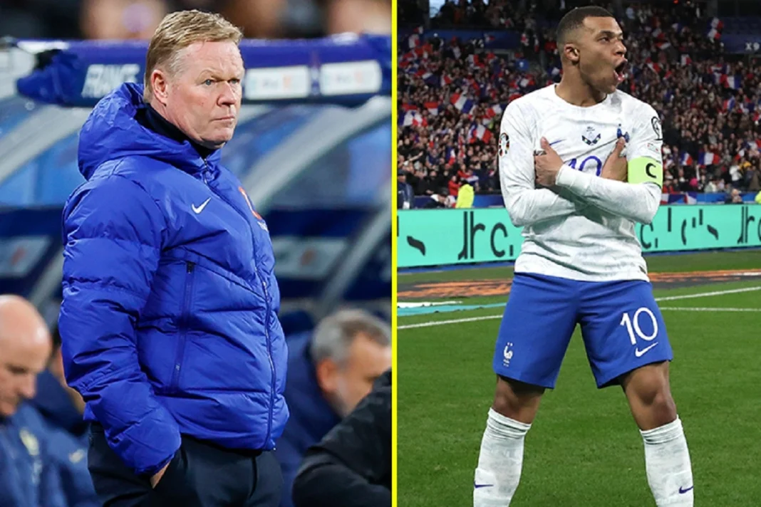 Ronald Koeman et Kylian Mbappé