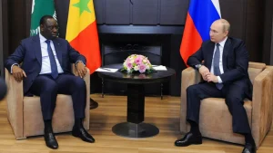 Le président du Sénégal, Macky Sall et le président russe Vladimir Poutine.