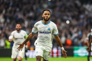 L'attaquant de l'OM Pierre Emerick Aubameyang