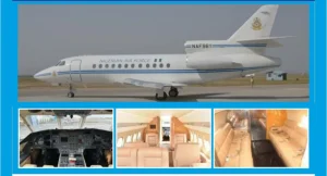 L'avion NAF961 Dassault Falcon 900 est mis en vente. L'un des avions de la flotte présidentielle du Nigeria