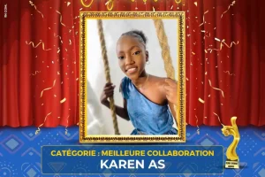 la jeune Kareen AS sacrée meilleure collaboration de l'année 2023 aux Bénin Showbiz Awards