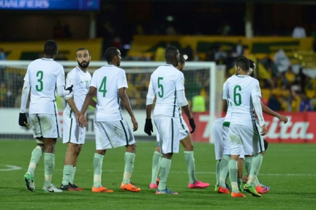 L'Arabie saoudite, lors d'un match des éliminatoires du Mondial en Australie. AFP