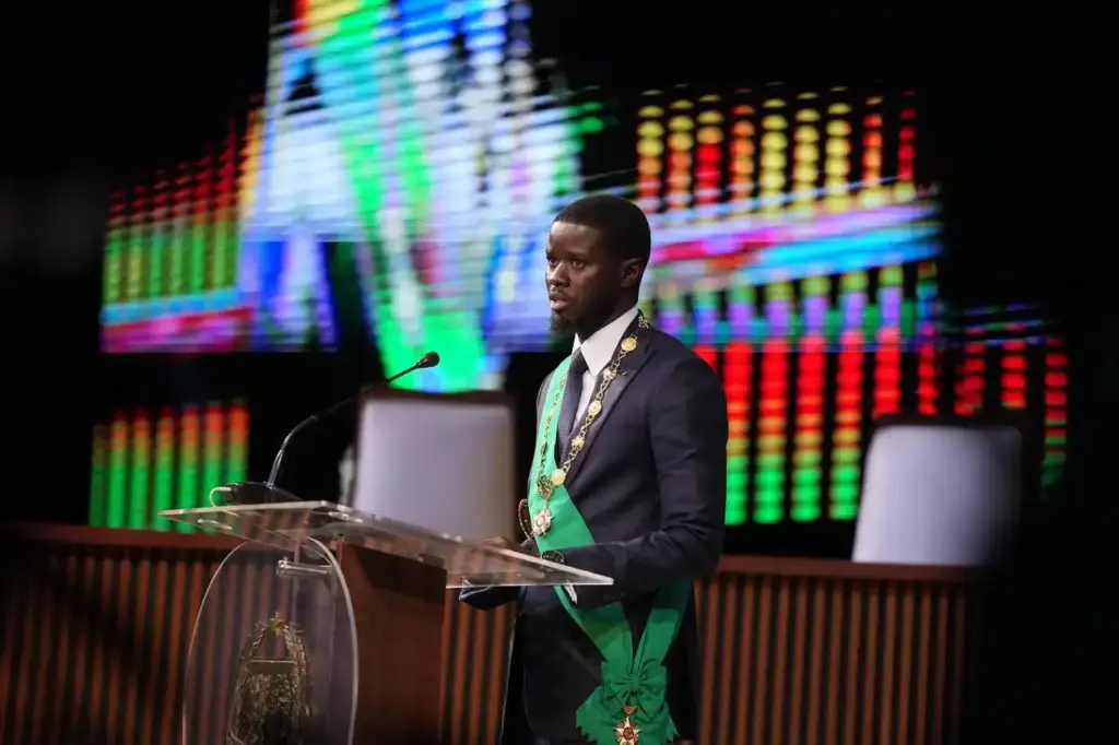 Le président sénégalais Bassirou Diomaye Faye lors de sa prestation de serment le mardi 02 avril 2024