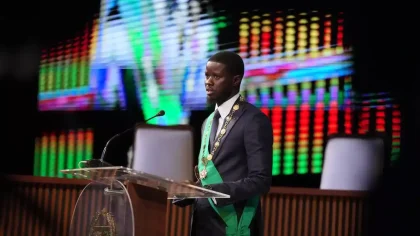 Le président sénégalais Bassirou Diomaye Faye lors de sa prestation de serment le mardi 02 avril 2024