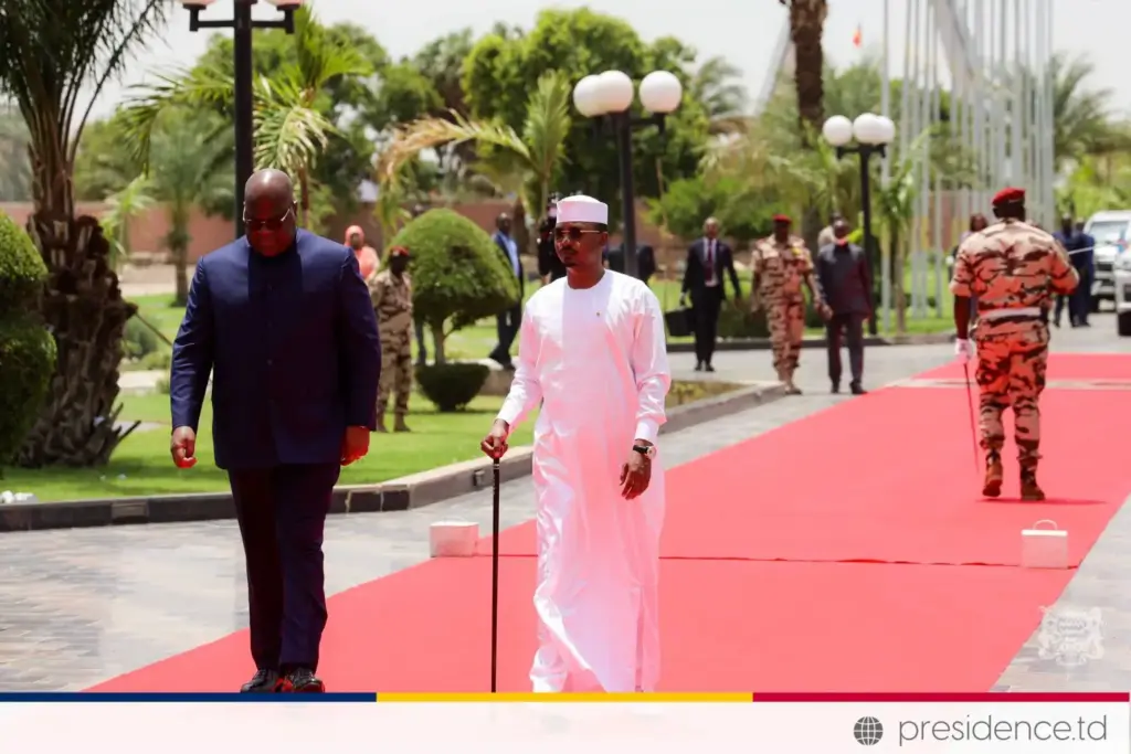Les présidents Félix Tshisekedi et Mahamat Idriss Deby @ Gouv Tchad