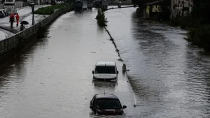 Des évacuations Ã  Nice après le débordement du fleuve Magnan @AFP
