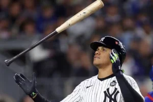 Juan Soto, le baseballer vient de signer un contrat record chez les Mets de New York. _ PHOTO _ SARAH STIER _ VIA AFP
