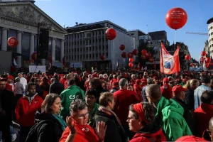 Une greve générale en Belgique @AFP