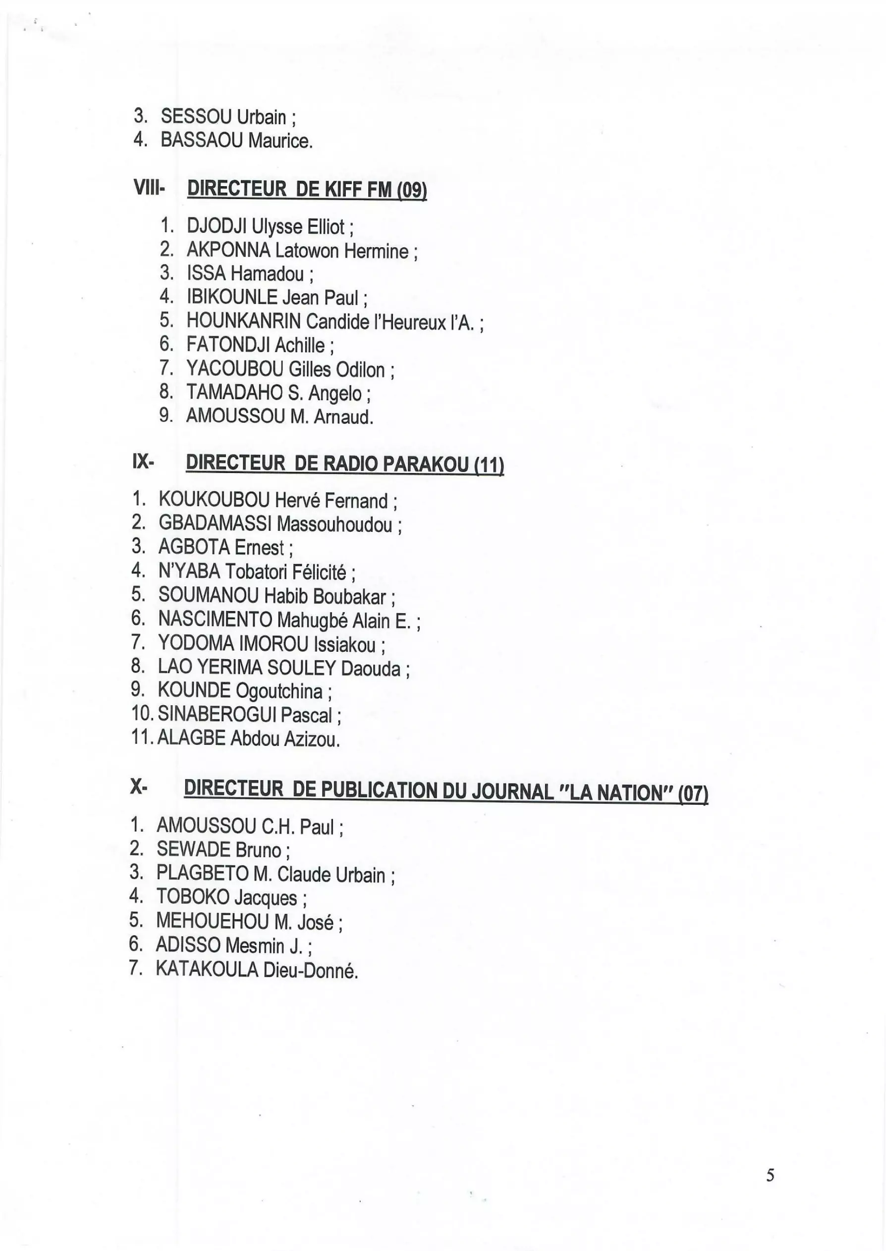 Bénin : la HAAC publie la liste des présélectionnés pour les postes de directeurs des médias publics