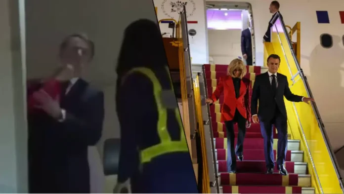 Brigitte Macron gifle Emmanuel Macron à leur descente d’avion @ DR