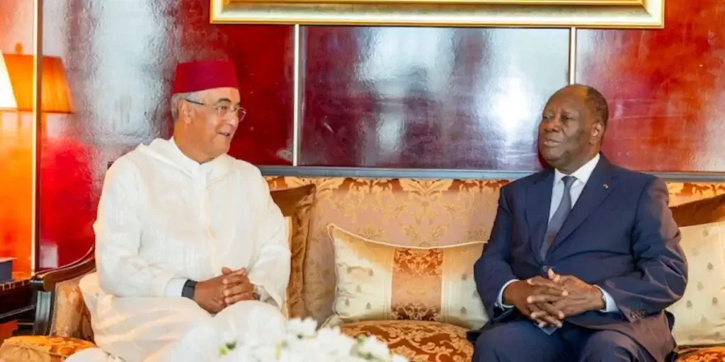 Alassane Ouattara et Abdelmalek KETTANI © Présidence de Côte d'Ivoire