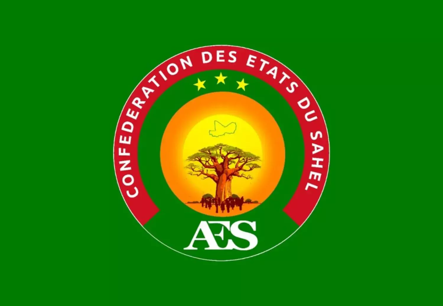 Drapeau de la Confédération des États du Sahel (AES)
