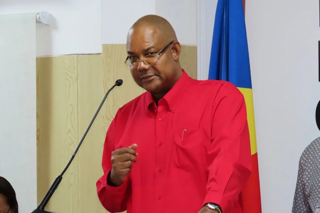 Patrick Herminie, chef du parti United Seychelles
