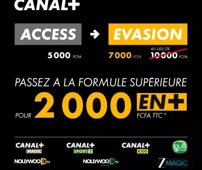 Logo de Canal Plus sur fond noir.