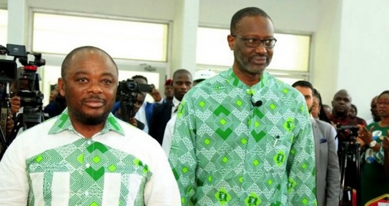 Emmou Sylvestre et Tidjane Thiam