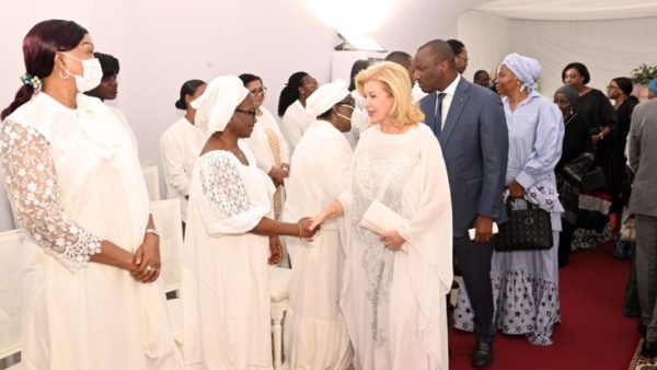 Dominique Ouattara, lors de la présentation des condoléances