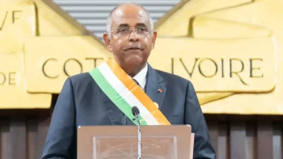 Patrick Achi, président de l'Assemblée nationale de Côte d'Ivoire