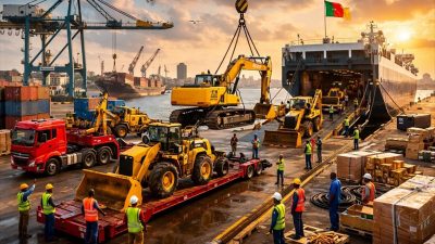 Le Cameroun va accueillir les premiers engins de génie civil à hauteur de 97 mil