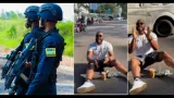 La police met en garde un Nigérian qui mangeait sur la voie publique