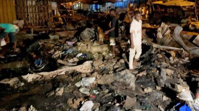 Incendie au marché de Songon Agban en Côte d'Ivoire