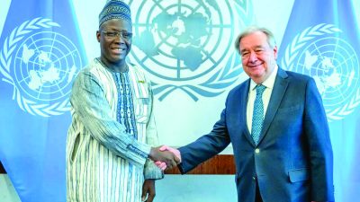 Nations unies: le nouvel ambassadeur du Burkina présente ses lettres de créance à Antonio Guterres